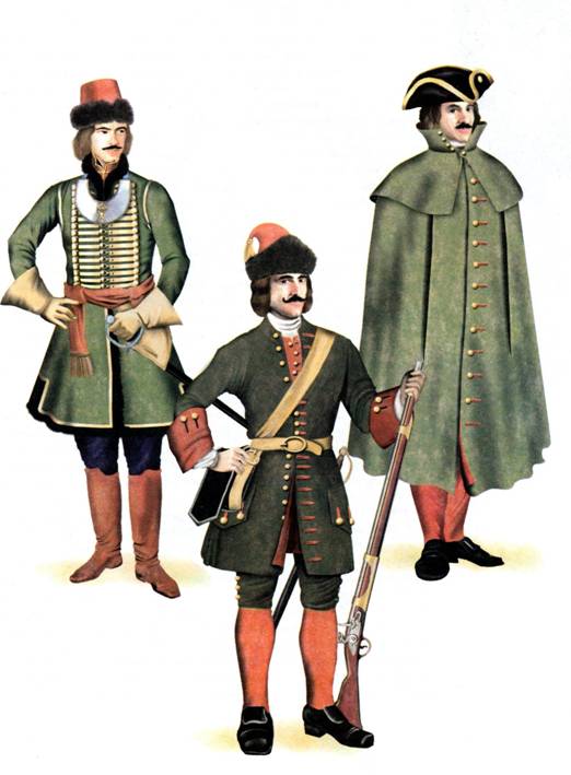 Одежда армии Петра I во время Северной войны.